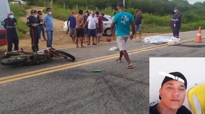 Grave acidente deixa um jovem morto em Catingueira