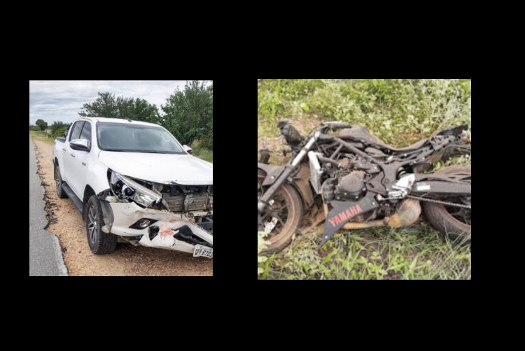 Colisão entre caminhonete e motocicleta deixa homem morto em cidade da região de Patos