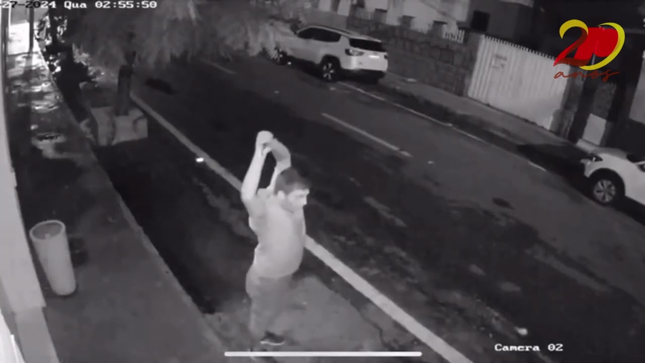 Homem tenta arrombar confeitaria no centro de Patos durante a madrugada desta quarta-feira (27)