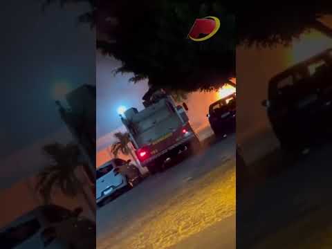Viatura da Polícia Civil é incendiada na frente da Delegacia, em Patos, na noite deste sábado (04)