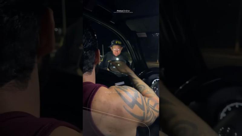 Cantor Gusttavo Lima é parado em blitz da PRF a caminho de show em Caicó e momento viraliza