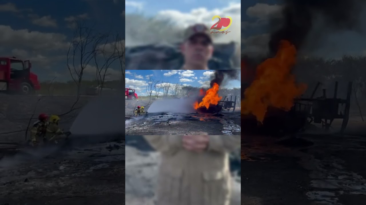 Comandante dos Bombeiros fala sobre trabalho de combate à incêndio em caminhão envolvido em acidente