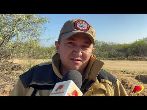 Carro é encontrado incendiado na manhã desta sexta-feira (12), próximo ao lixão de Patos