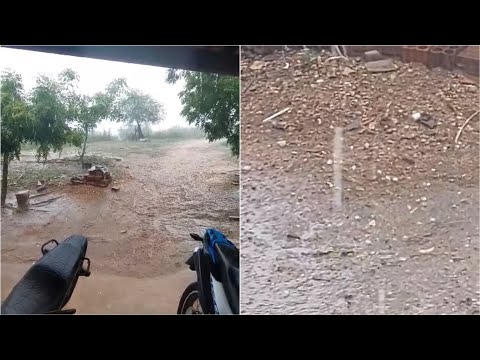 Chuva de granizo é registrada na tarde deste sábado (20), em Igaracy; veja vídeo