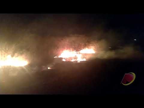 Grande incêndio queima vegetação às margens da BR-361, próximo à Santa Terezinha-PB. Veja o vídeo