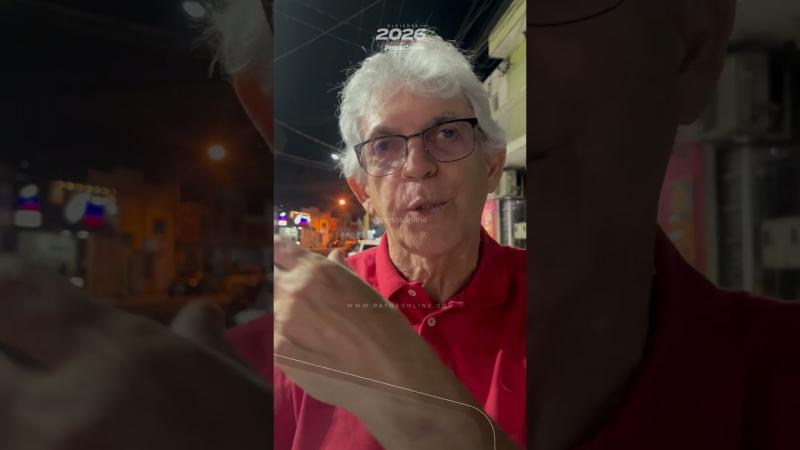 Em Patos, Ricardo Coutinho destaca apoio popular e feitos de seus governos em campanha para 2026