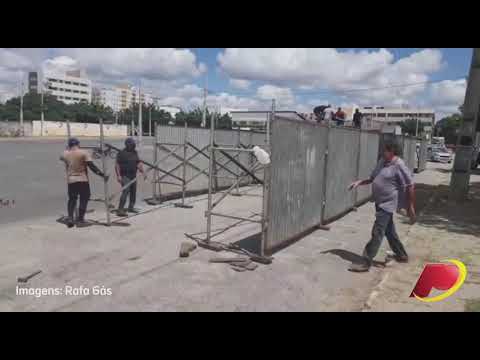 Montagem dos camarotes para o São João de Patos têm início no Terreiro do Forró