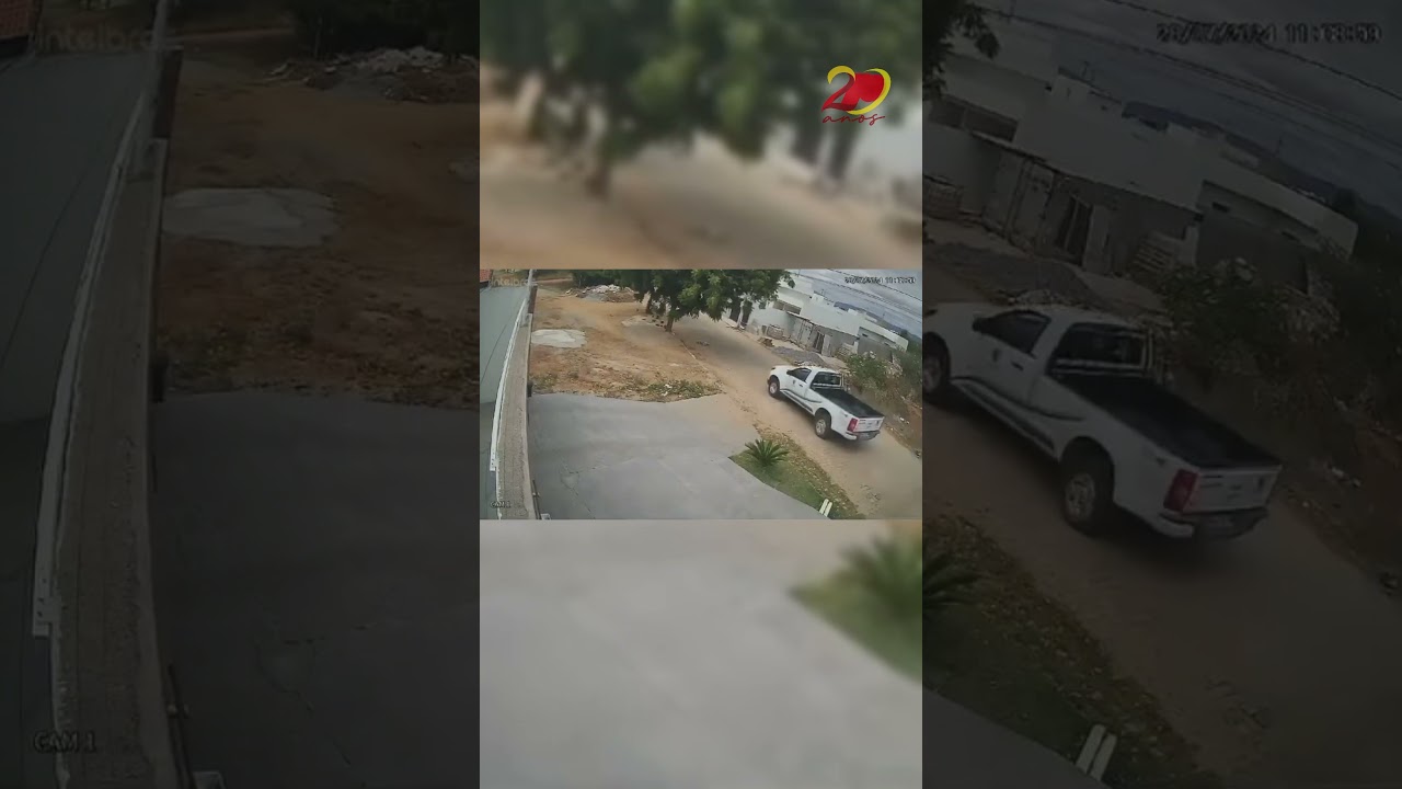 Câmera flagra veículo da Cagepa atropelando cachorro de rua no Luar de Angelita, em Patos