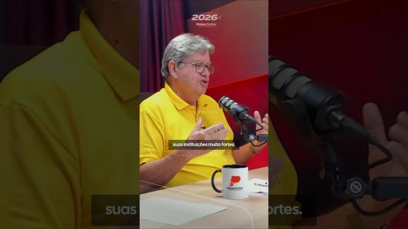 “Ninguém está acima da lei”: João Azevêdo defende investigação de ministros do STF