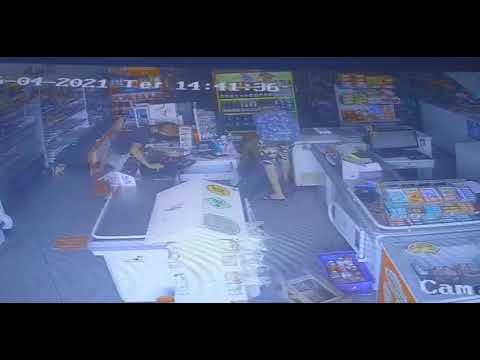 Mercadinho é assaltado em Patos . Câmeras registram tudo