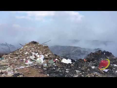 Incêndio no lixão de Patos