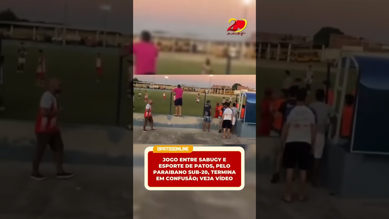Jogo entre Sabugy e Esporte de Patos, pelo Paraibano Sub-20, termina em confusão