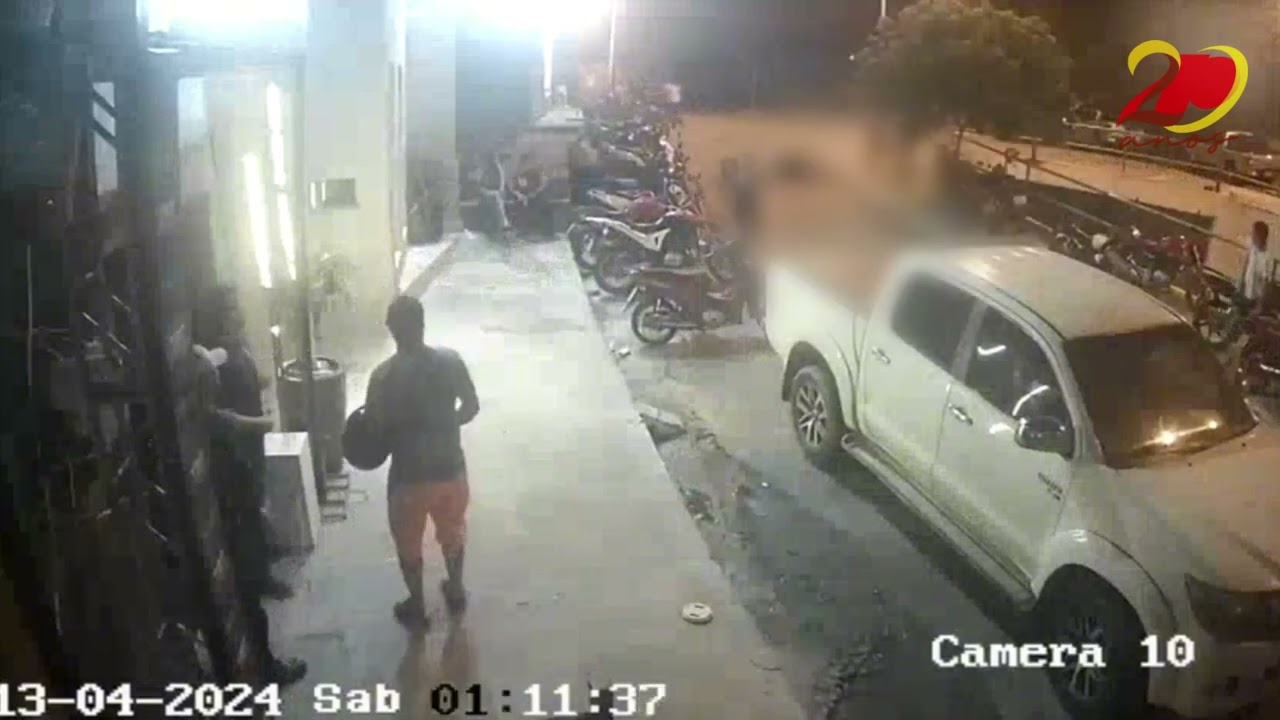 Imagens mostram momento em que homem é m0rto por policial na frente de bar, em Patos